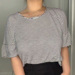 PLUS Striped Half/Bell Sleeved Tee